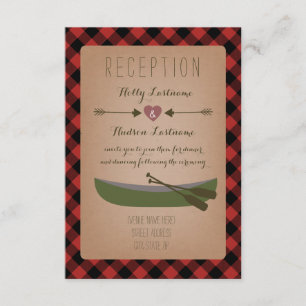 Lumberjack Play Canoe + Arrows Wedding Reception Informatiekaartje