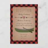 Lumberjack Play Canoe + Arrows Wedding Reception Informatiekaartje (Voorkant)