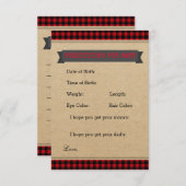 Lumberjack Predications for Baby Advice Parent Kaa Advieskaart (Voorkant / Achterkant)