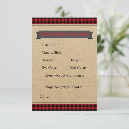 Lumberjack Predications for Baby Advice Parent Kaa Advieskaart (Staand voorkant)