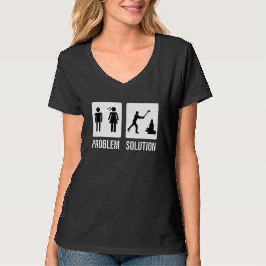Lumberjack Probleem Solution Wood Chop Ax T-shirt (Voorkant)