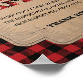 Lumberjack Pset Baby shower Diaper Raffle Sign Poster (Hoek)