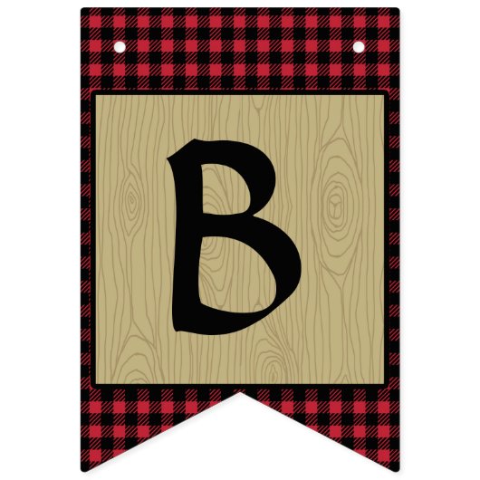 Lumberjack Pset Beer Boy Baby shower Party Decor Vlaggetjes (Derde vlag)