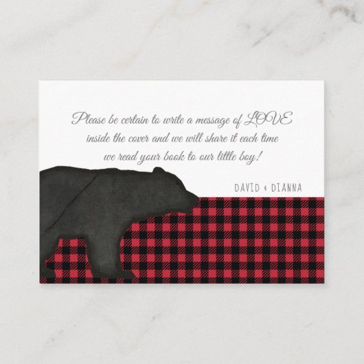 Lumberjack Pset Beer Boy Shower brengt boek mee Informatiekaartje (Achterkant)