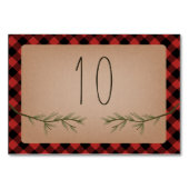 Lumberjack Pset Evergreen Branches Wedding Kaart (Voorkant)