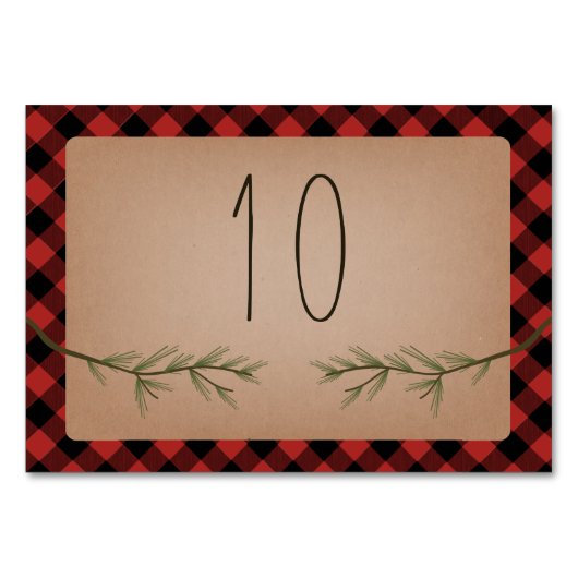 Lumberjack Pset Evergreen Branches Wedding Kaart (Voorkant)