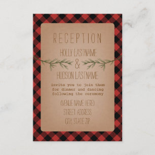 Lumberjack Pset Evergreen Wedding Reception Informatiekaartje