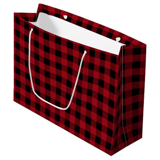 Lumberjack Pset, Red en Black Plays Cadeaus Bag Groot Cadeauzakje (Voorkant Gekanteld)
