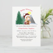 Lumberjack Red Black Plaid Schattige Baby shower Kaart (Staand voorkant)