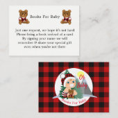 Lumberjack Red Black Pset Cute Baby shower Informatiekaartje (Voorkant / Achterkant)