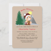 Lumberjack Red Black Pset Cute Baby shower Kaart (Voorkant)