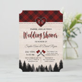 Lumberjack Red Buffalo Barn Wedding Couple Shower Kaart (Staand voorkant)