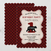 Lumberjack Red Buffalo Beer Verjaardag ONE Kaart (Voorkant / Achterkant)