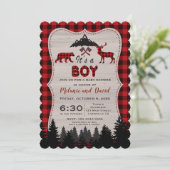 Lumberjack Red Buffalo Old Washington Barn Baby sh Kaart (Staand voorkant)