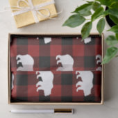 Lumberjack Red Buffalo Plaid Beer Patroon Vakantie Tissuepapier (Geschenk)