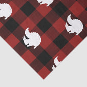 Lumberjack Red Buffalo Plaid Eekhoorn Patroon Holi Tissuepapier (Detail)