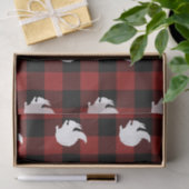 Lumberjack Red Buffalo Plaid Eekhoorn Patroon Holi Tissuepapier (Geschenk)