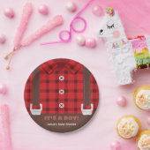 Lumberjack Red Buffalo Pset Baby Boy Shower Bord (Feest)