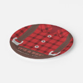 Lumberjack Red Buffalo Pset Baby Boy Shower Bord (Gekanteld)