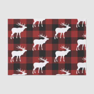 Lumberjack Red Buffalo Pset Buck Pattern Holiday Tissuepapier