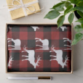 Lumberjack Red Buffalo Pset Buck Pattern Holiday Tissuepapier (Geschenk)