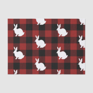 Lumberjack Red Buffalo Pset Rabbit Pattern Holid Tissuepapier