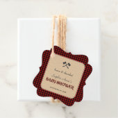 Lumberjack Red Buffalo Wilde Hunter Baby shower Bedankjes Labels (In situ)