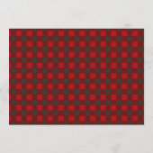 Lumberjack Red Flannel Baby shower Advies Kaarten (Achterkant)