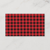 Lumberjack Red Plaid - Luier Raffle Kaart (Achterkant)