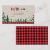 Lumberjack Red Plaid - Luier Raffle Kaart (Voorkant / Achterkant)