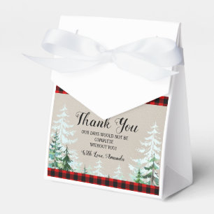 Lumberjack Red Pset Baby shower Favor Box Bedankdoosjes