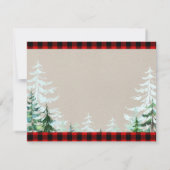 Lumberjack Red Pset Baby shower Hartelijk dank Bedankkaart (Achterkant)