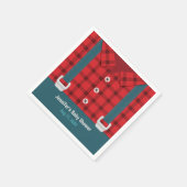 Lumberjack Red Pset Denim Baby shower Napkins Servetten (Hoek)