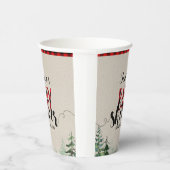 Lumberjack Red Pset Mountain Forest Papieren Bekers (Rechts)