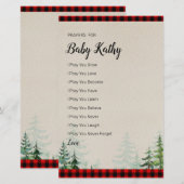 Lumberjack Red Pset Prayers voor Baby (Voorkant / Achterkant)