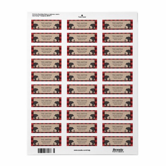 Lumberjack Return Address Label (Full Sheet)