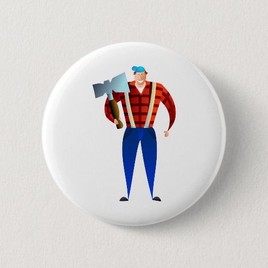 Lumberjack Ronde Button 5,7 Cm (Voorkant)