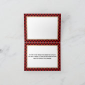 Lumberjack Rood Zwart Buffel Plaid Verjaardag Bedankkaart (Binnen)