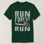 Lumberjack Run Forest Run Chainzaag Logger Arboris T-shirt (Design voorkant)