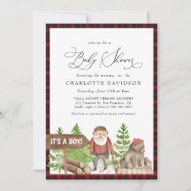 Lumberjack Rustic Beer Woodland Boy Baby shower