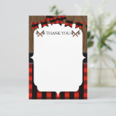 Lumberjack Rustic - Hartelijk dank Bedankkaart (Staand voorkant)