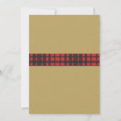 Lumberjack rustieke Woodland Baby shower Invitatio Kaart (Achterkant)