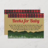 Lumberjack rustieke Woodland boeken voor Baby invo Informatiekaartje (Voorkant / Achterkant)