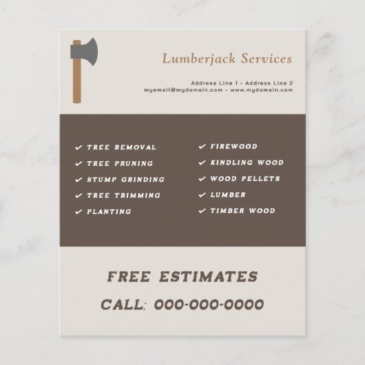 Lumberjack Services Flyer (Voorkant)