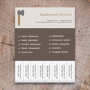Lumberjack Services Scheur van strips Flyer