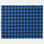 Lumberjack Style - blauwe stof + uw ideeën Fleece Deken (Voorkant (Horizontaal))