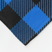 Lumberjack Style - blauwe stof + uw ideeën Fleece Deken (Hoek)