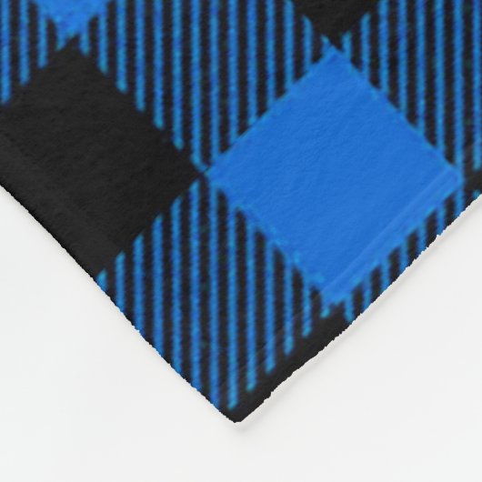 Lumberjack Style - blauwe stof + uw ideeën Fleece Deken (Hoek)