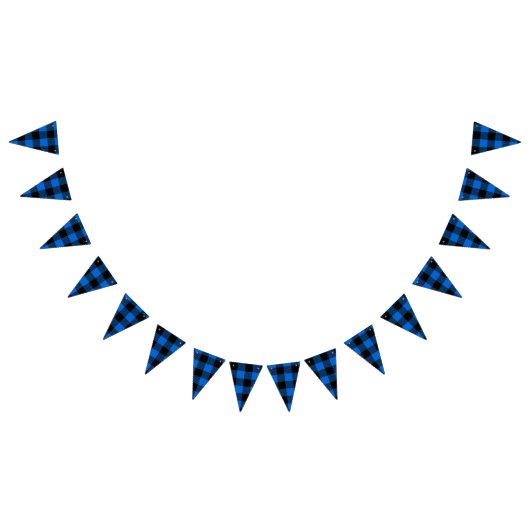 Lumberjack Style - blauwe stof + uw ideeën Vlaggetjes (Alle)