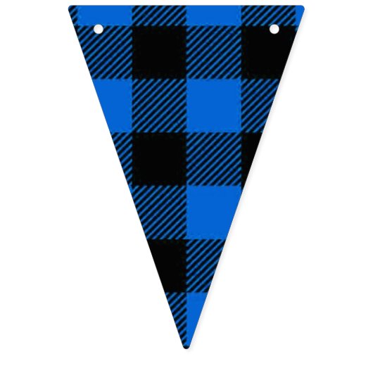 Lumberjack Style - blauwe stof + uw ideeën Vlaggetjes (Eerste vlag)